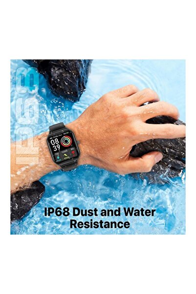 Promate Smart Watch, Sporty BT 3.0 + BLE 5.2 Fitness Tracker, 1.96” Always-On AMOLED Display, Black