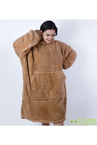 Özgüner Oyuncak Winter Cold Farewell with Warm Fleece Plush Wearable Blanket