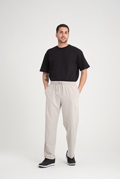 Valiberta Mineral Gray Baggy Fit Two Thread Sweatpants and Trousers