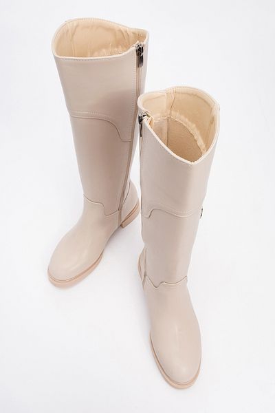 LuviShoes Mi̇chel Beige Women's Riding Boots