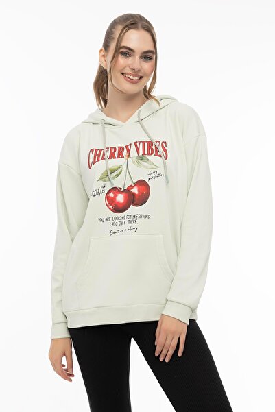 Polo State Ženska majica u boji mente - trešnja Štampano , bez podizanja, 3 niti