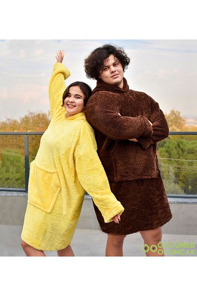 Özgüner Oyuncak Winter Cold Farewell with Warm Fleece Plush Wearable Blanket