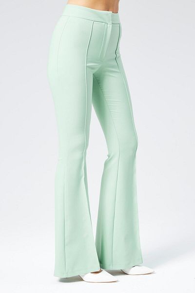 Appleline Spanish Leg Palazzo Trousers - Women'S, Grassy, Mint