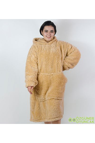 Özgüner Oyuncak Winter Cold Farewell with Warm Fleece Plush Wearable Blanket
