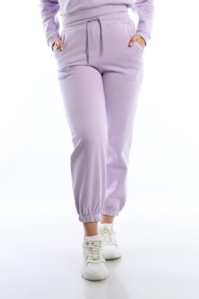 Polo State Pantaloni de sport elastici cu 3 fire pentru femei, liliac