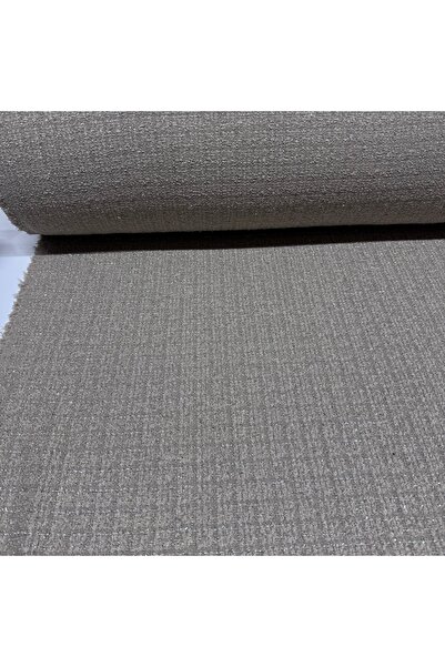 Yaren Ülker Tüvit Buklet Kumaş Simli Kışlık Eteklik Ceketlik Çift En (En 150 cm) %100 Pamuk Dokuma Bej