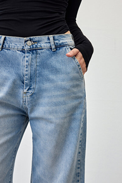 VATKALI Blugi cu picioare late - Potrivire relaxată