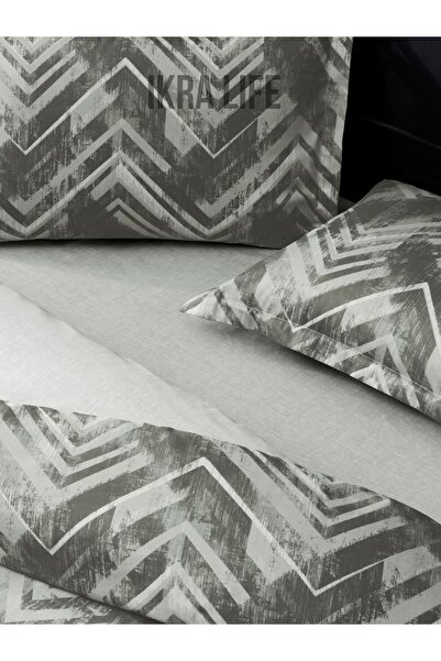 Taç Edith Anthracite Satin Double Duvet Cover 200X220 cm