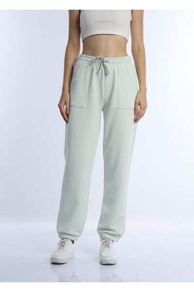Polo State Pantaloni de sport cu talie înaltă, cu 3 fire, mentă
