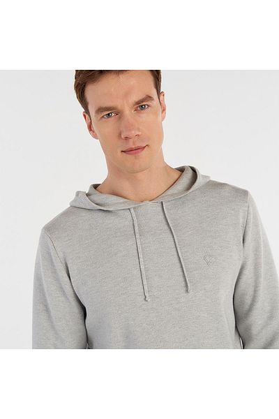 hummel Ανδρικό φούτερ με κουκούλα Lenz Knit σε γκρι χρώμα