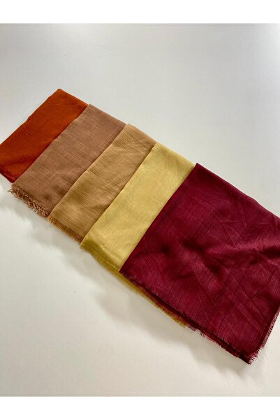 Organic Scarfs Pachet de 5 eșarfe din bumbac cu flama, pentru cadouri, eșarfă de scris afumată 100x100 cm