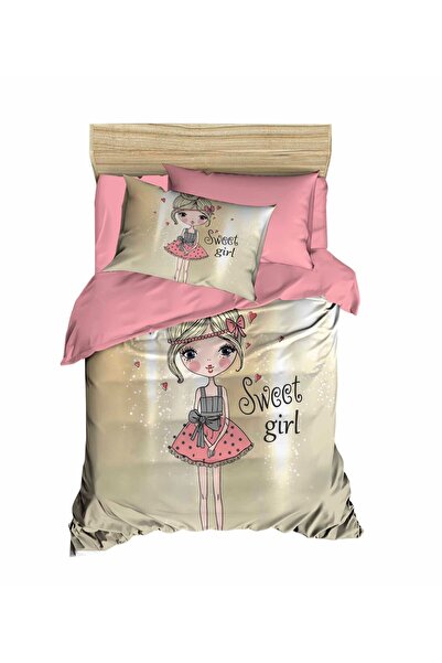 Fabeteks Sweet Girl Single Young Duvet Cover Set