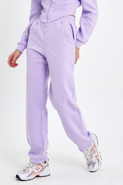 QUHOX Λιλά Γυναικεία Φούτερ Jogger