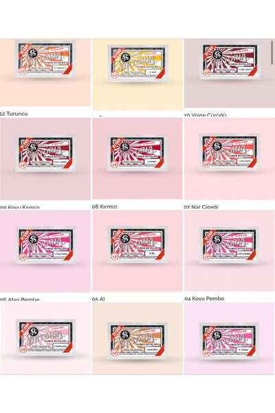 Viktoria Boya Viktoria Kumaş Boyası No: 01/12 Boya Kodlu Renkler Seçilen Ürün...