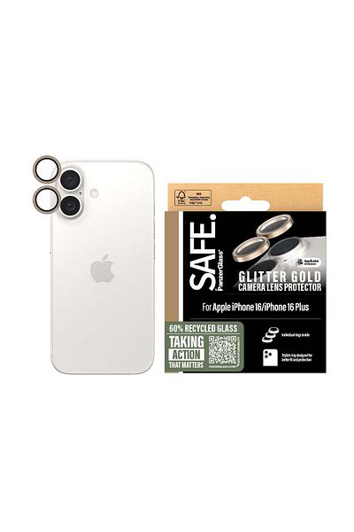 PanzerGlass iPhone 16 |   16 Plus Compatible Gold Camera Protector