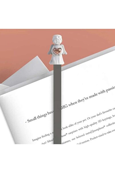 Metalmorphose Melek ve Rose Gold Kalp Kitap Ayracı