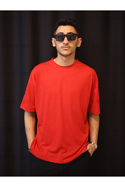 EXPECTED Lover Couple Friend Combination Oversize Basic Cotton Plain T-Shirt - 2 Pieces