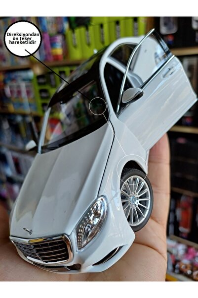OYUNCAKSAHİLİ Mercedes Benz S500 S Class 1:24 Ölçek 19Cm Metal Model Araba Kapıları ve Kaputu Açılır Diecast Koleksiyon 19x8cm Beyaz