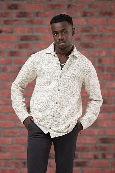 AKÇAYLAR Πουκάμισο Brenzo Semi Oversize (Ελαφρύ Χαλαρό) με σχέδιο ξυλοκόπο