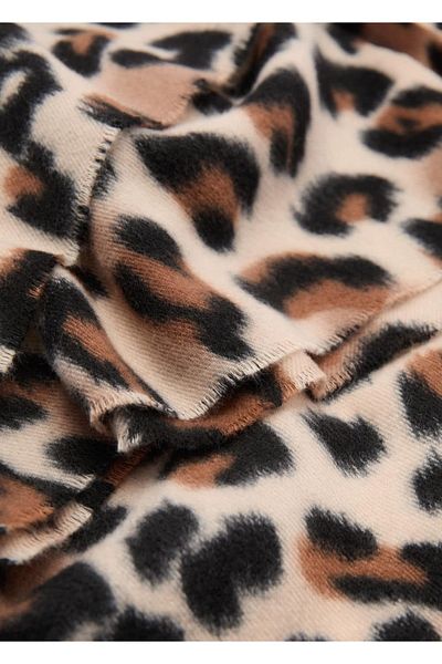 MANGO Woman Eșarfă cu imprimeu leopard