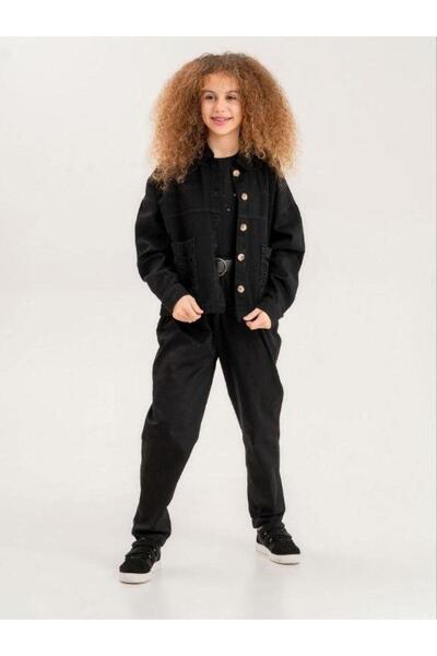 Zekids Jachetă Brode din Gabardină pentru Fată - Detaliu Buzunar