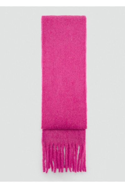 MANGO Woman Schal aus Wollmischung mit Quasten