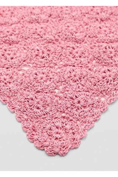 MANGO Woman Eșarfă tricotată croșetată