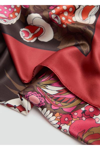MANGO Woman Schal mit Blumenmuster