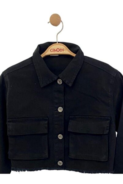 Çikoby Τζιν μπουφάν για κορίτσι με μεγάλη τσέπη