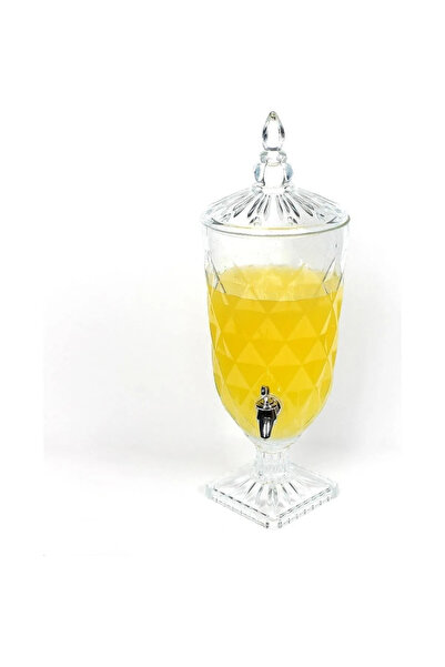 Albergio Cam Şerbetlik Lüks 2 Litre Kokteyl Limonata Meşrubat Sebil