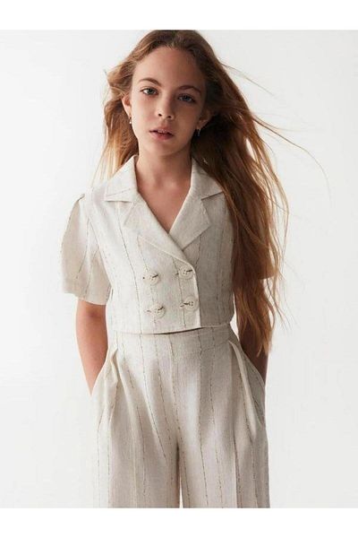 nk kids Girl's Linen Arinna Jacket