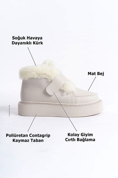 TRENDELLA Γυναικείες Μπεζ Μπότες