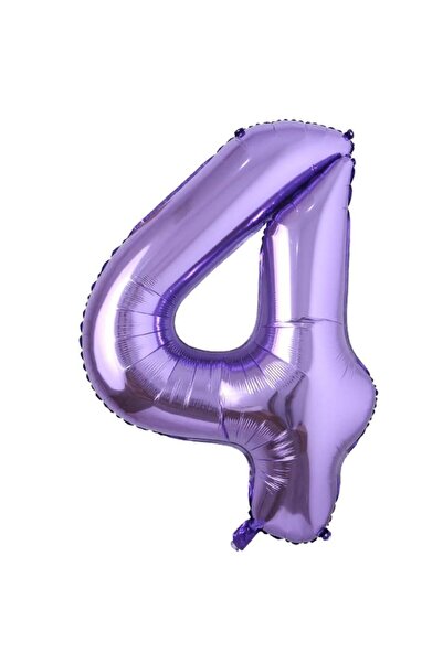 parti sürprizi بالون فويل 4 أرقام باللون الأرجواني 100 سم