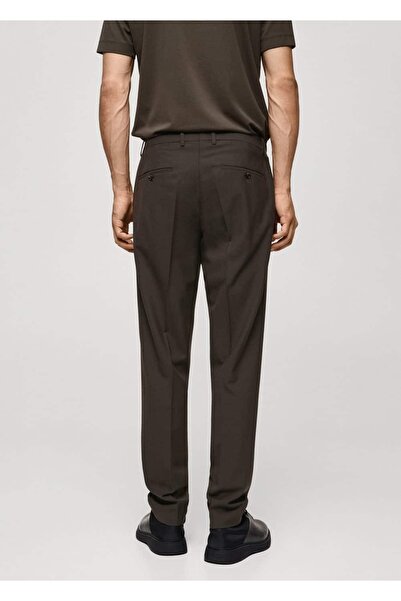 MANGO Man Kırışıklık önleyici yün pantolon