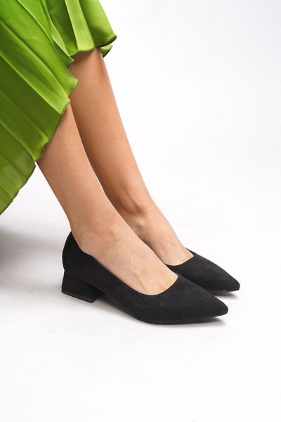 Riccon Pantofi cu toc joasă Tielfudh pentru femei 001241863   Căprioară neagră
