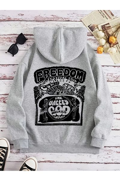 Denim Iconic Simon Henriksson Cry of Fear Printed - Gray Hooded Zip-Up Cardigan