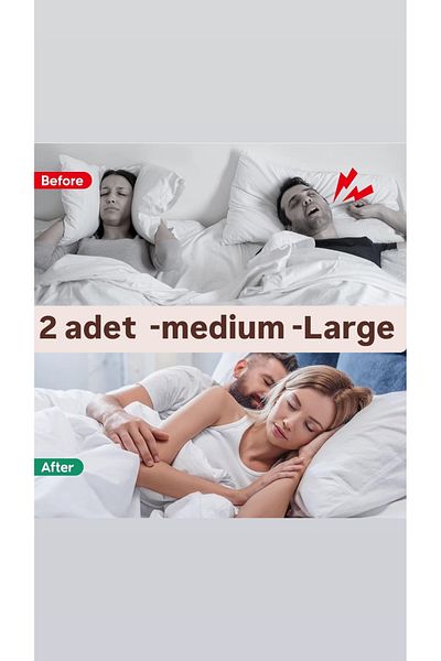 footlıne foot healthly Anti-Snoring 2-Piece In-Nose Silicone Apnea Apparatus Nostril Sterile Handle Boxed - Medium-Large