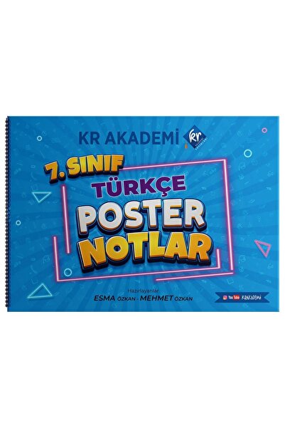 KR Akademi Yayınları 7. Sınıf Türkçe Poster Notlar