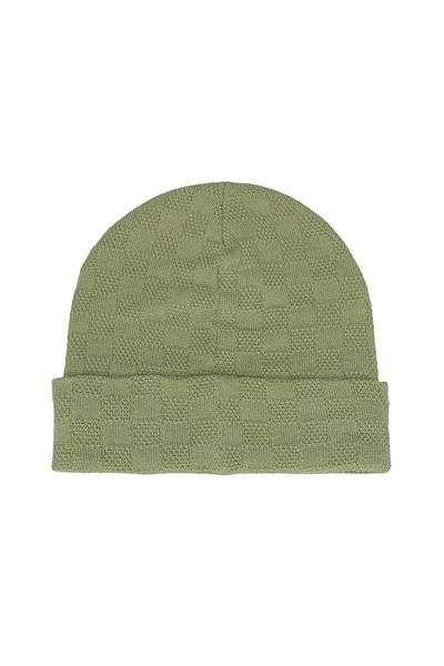 Vans Check Tall Cuff Beanie Unisex Green Beanie
