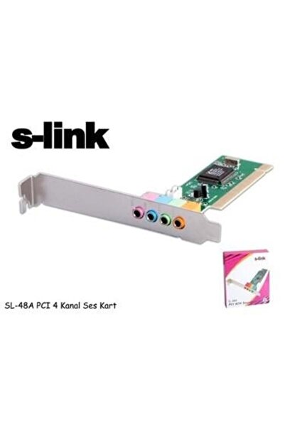 S-LINK بطاقة الصوت PCI SL-48A ذات 4 قنوات