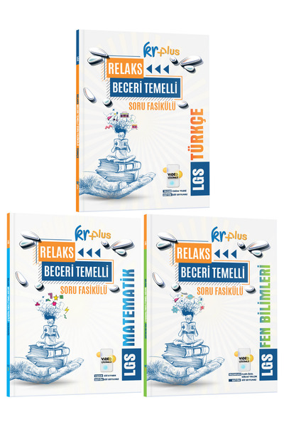 KR Akademi Yayınları KR Plus LGS Relaks Türkçe - Matematik - Fen Bilimleri Soru Fasikülü 3'lü Set