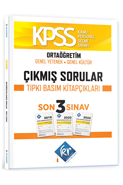 KR Akademi Yayınları KPSS Ortaöğretim Genel Yetenek Genel Kültür Çıkmış Sorul...