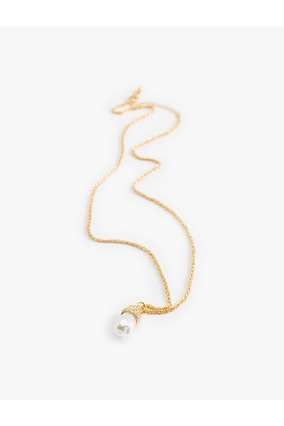 Koton Pearl Detailed Chain Necklace