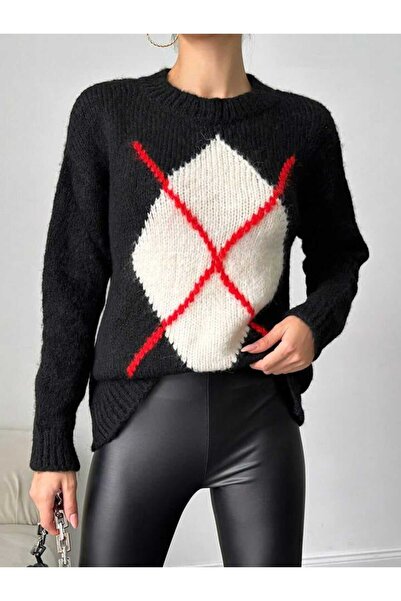 Butik Baklava Pattern Cotton Sweater