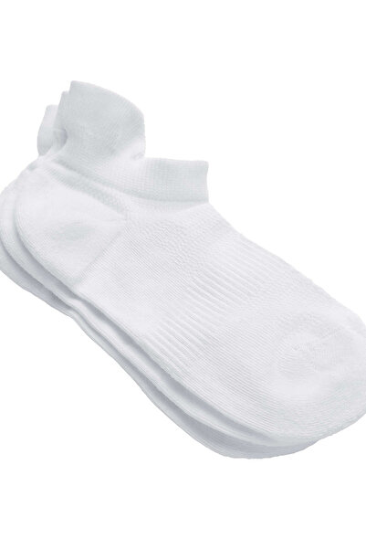 Oysho 3 pairs of tab cotton blend sports sneaker socks with heel tab