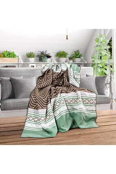 Menta store Patterned Cotton Blanket Double Blanket