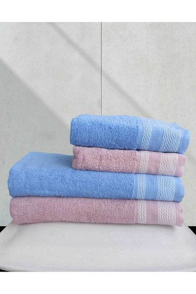 denizli hatırası Σετ Μπάνιου 2 Τεμάχια 70x140 cm και 2 Τεμάχια πετσέτες 50x90 cm