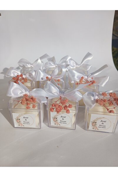 PERFECT HOBBY Mika Kutulu Süslü Etiketli Bubble Mum Düğün Kına Nişan Ve Davet...