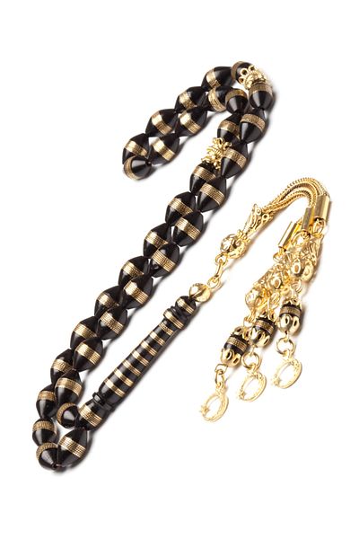 OTTOTESBİH Men's, Embroidered Kuka Prayer Beads, Coiled Kuka Prayer Beads, Father's Day Gift
