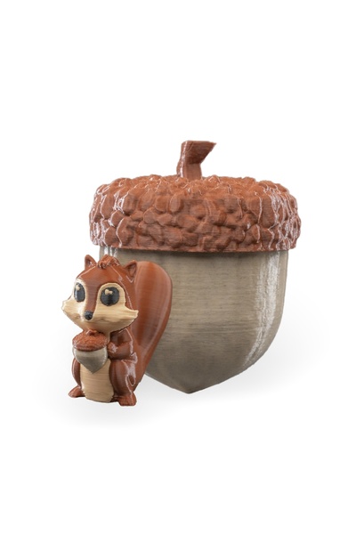 CESTOPİENO مجموعة من 2 سلسلة مفاتيح على شكل سنجاب وبلوط